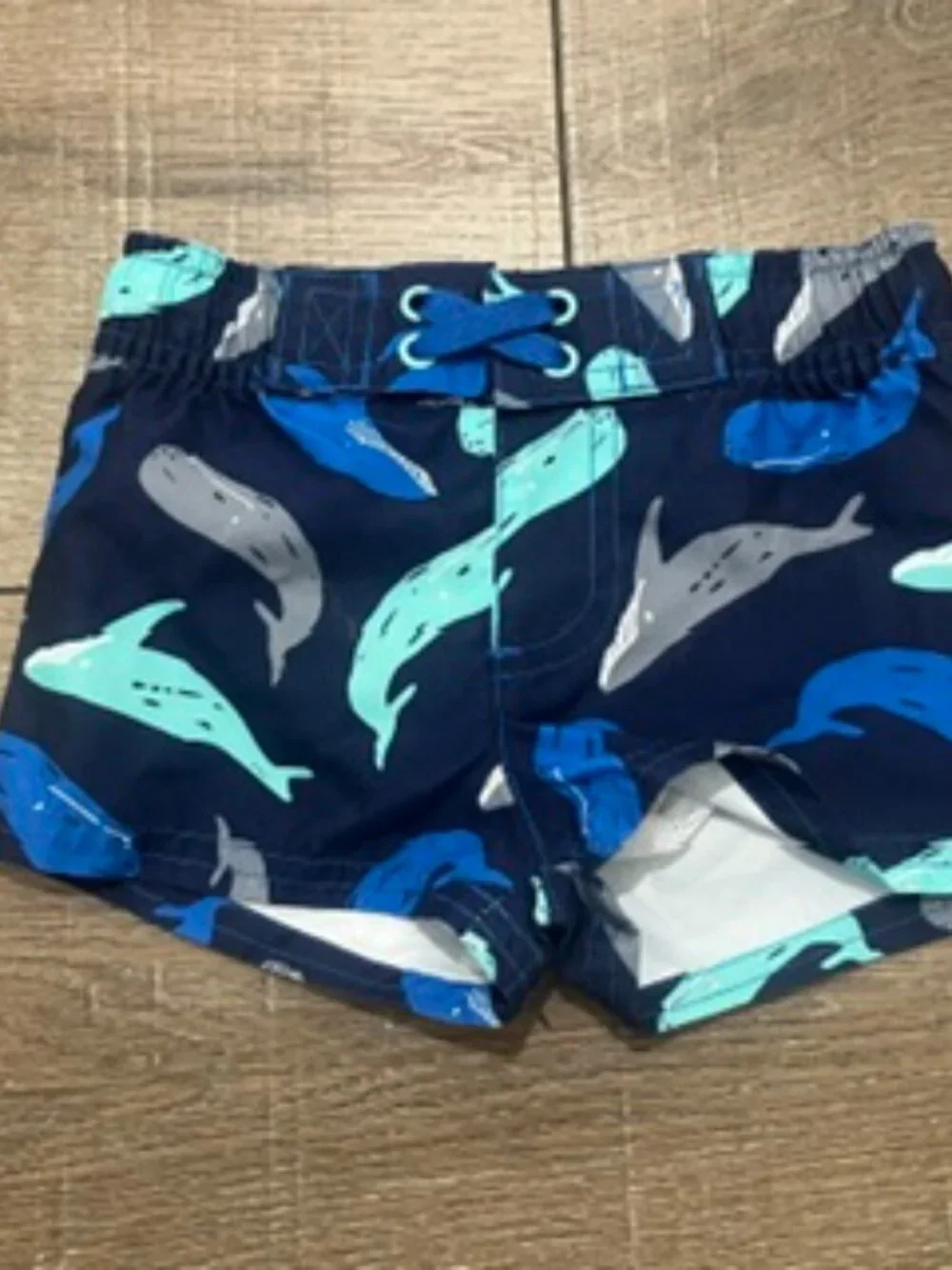 NEW Cat & Jack Baby Boy 3 - 6 months swim Trunks Blue swimsuit NWT
